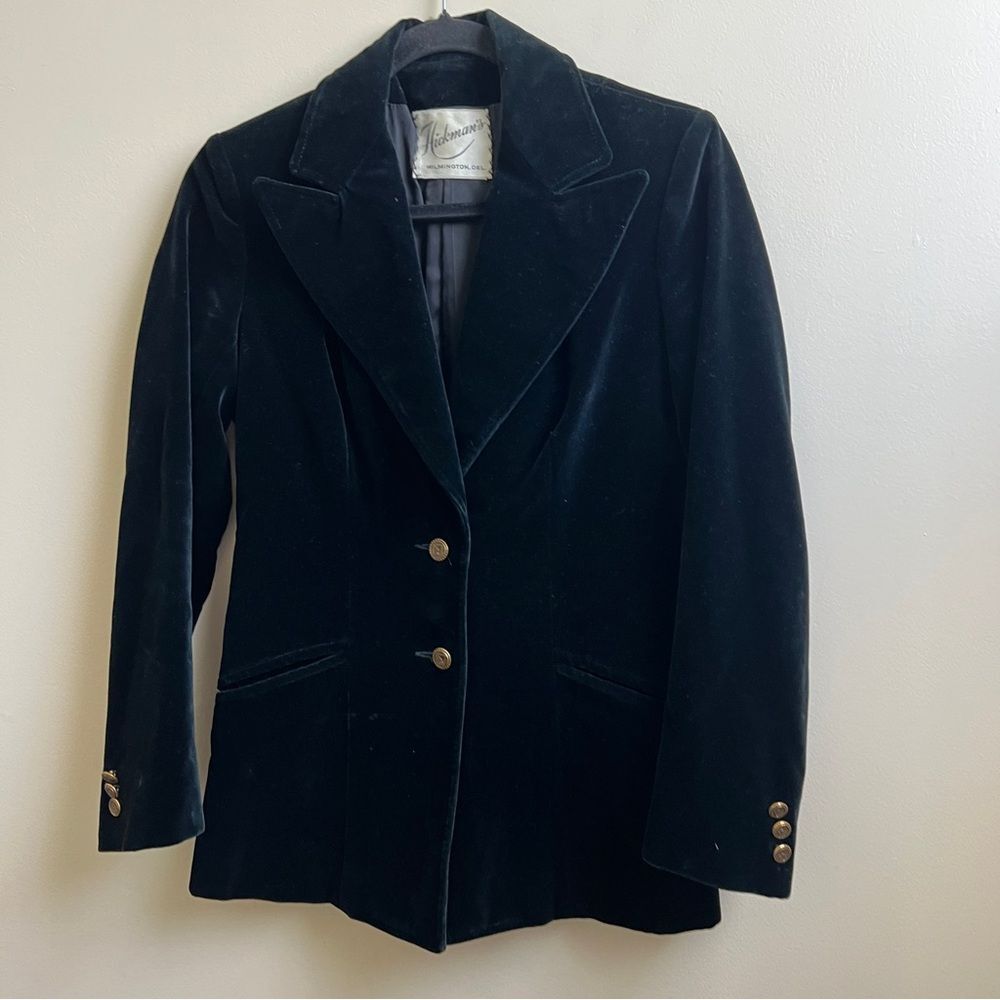 Vintage Hickman’s Black Velvet Blazer Size XS/S